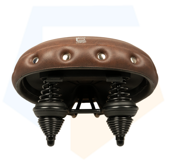 Selle Comfort Drifter Fietszadel Wave - Bruin - Met Hangveren
