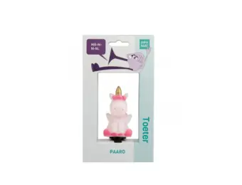 PexKids Fietstoeter -  Kinder Fietsbel - Paard - Wit