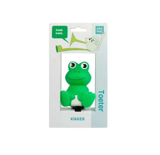 PexKids Fietstoeter -  Kinder Fietsbel - Kikker - Groen