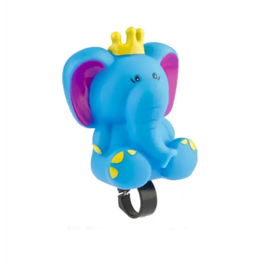 PexKids Fietstoeter -  Kinder Fietsbel - Olifant - Blauw