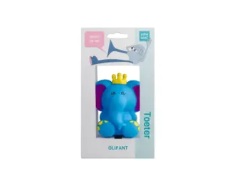 PexKids Fietstoeter -  Kinder Fietsbel - Olifant - Blauw