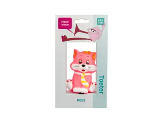 PexKids Fietstoeter -  Kinder Fietsbel - Poes - Roze