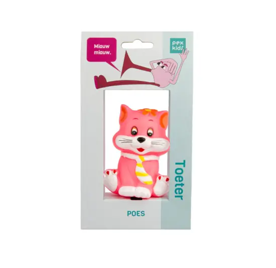 PexKids Fietstoeter -  Kinder Fietsbel - Poes - Roze