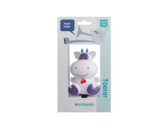 PexKids Fietstoeter -  Kinder Fietsbel - Nijlpaard - Wit