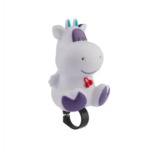 PexKids Fietstoeter -  Kinder Fietsbel - Nijlpaard - Wit