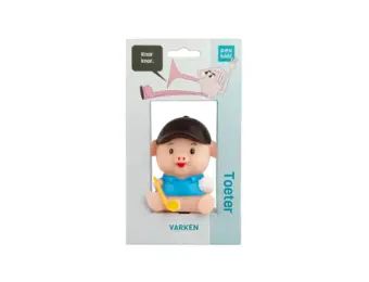 PexKids Fietstoeter -  Kinder Fietsbel - Varken - Roze