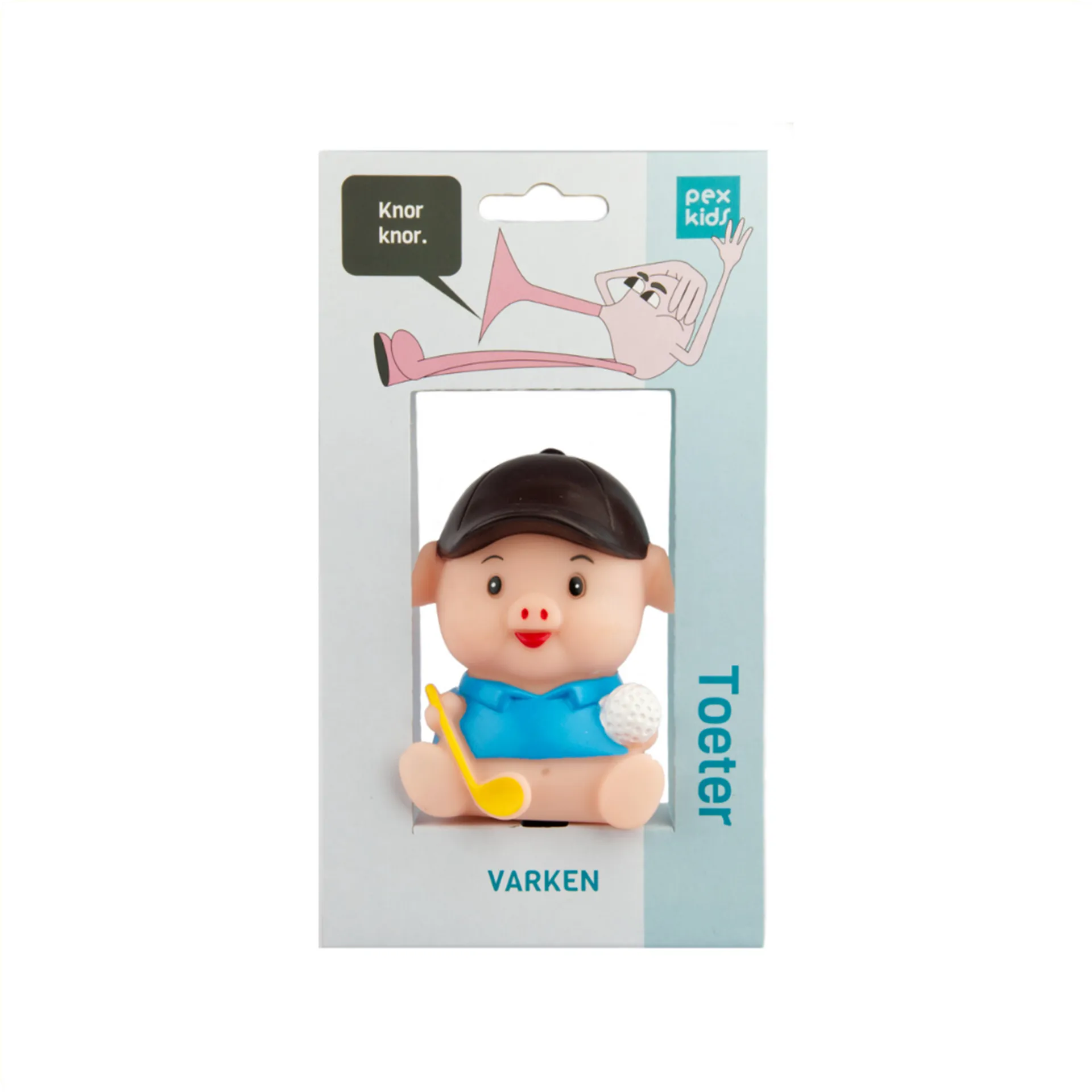 PexKids Fietstoeter - Kinder Fietsbel - Varken - Roze