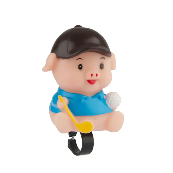 PexKids Fietstoeter -  Kinder Fietsbel - Varken - Roze
