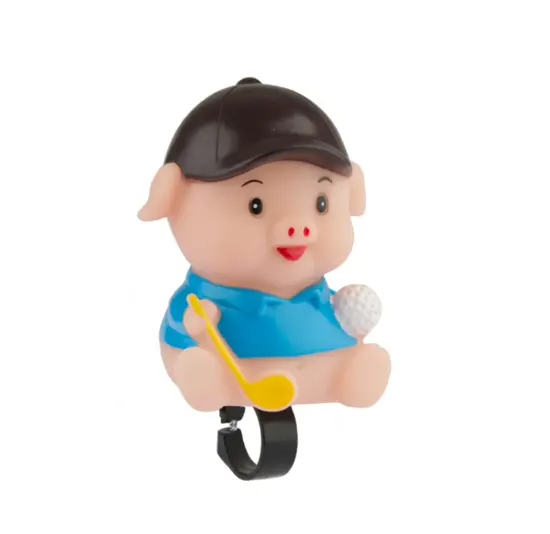 PexKids Fietstoeter -  Kinder Fietsbel - Varken - Roze