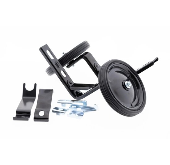 PexKids Zijwieltjes - 12 / 20 Inch - Zwart