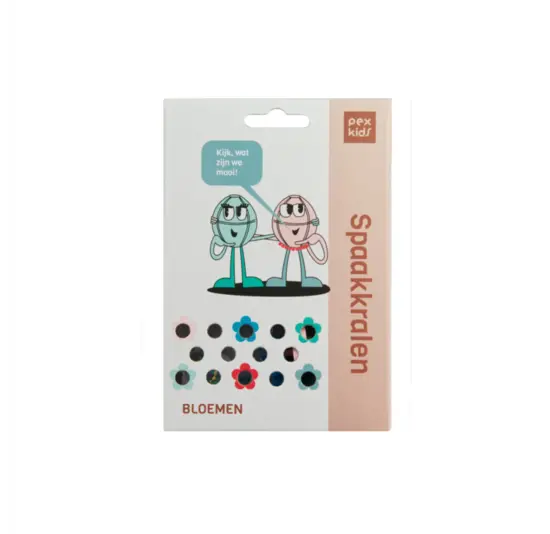 PexKids Spaakkralen - Bloemetjes - 4 Kleuren