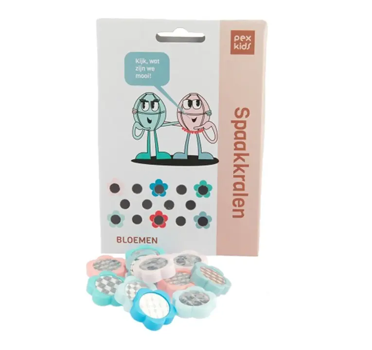 PexKids Spaakkralen - Bloemetjes - 4 Kleuren