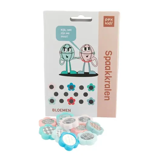 PexKids Spaakkralen - Bloemetjes - 4 Kleuren