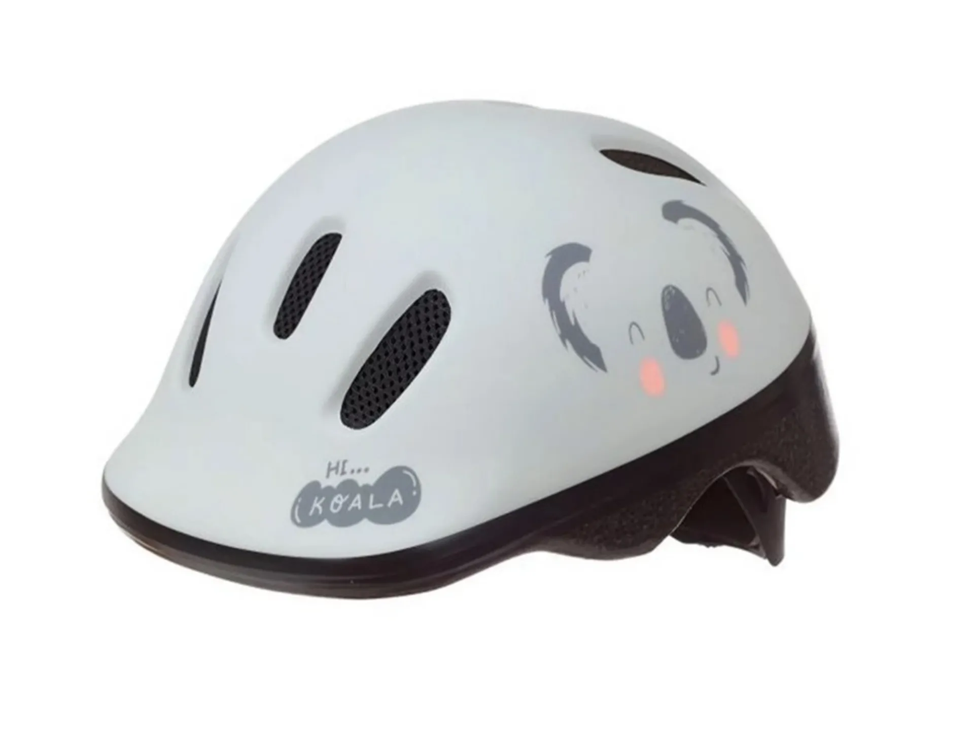 Polisport Kinder Fietshelm Koala - 44/48 CM - Grijs Mat