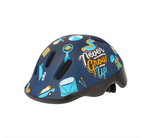 Polisport Kinder Fietshelm Toys - 44/48 CM - Blauw Mat