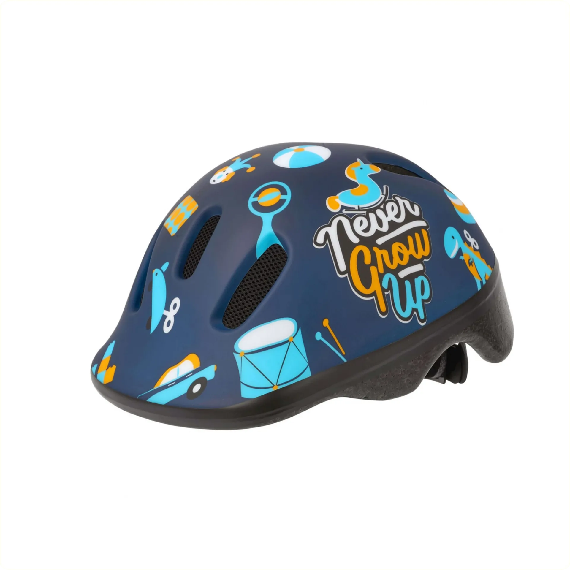 Polisport Kinder Fietshelm Toys - 44/48 CM - Blauw Mat