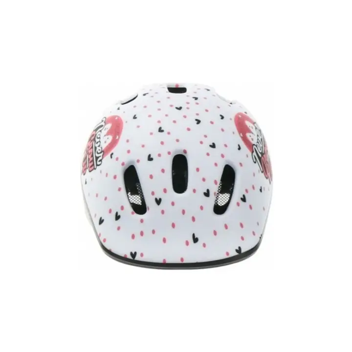Polisport Kinder Fietshelm Hoggy - 44/48 CM - Wit/Roze Mat