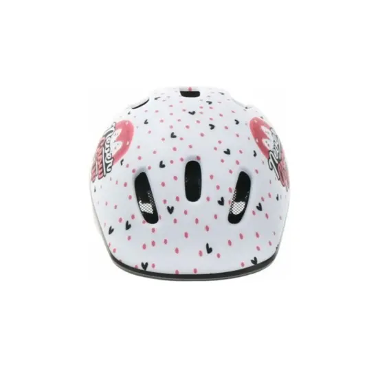 Polisport Kinder Fietshelm Hoggy - 44/48 CM - Wit/Roze Mat