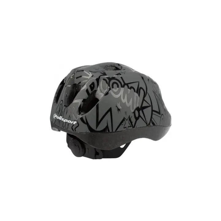 Polisport Kinder Fietshelm D.B. Ballons - 46/53 CM - Grijs/Zwart