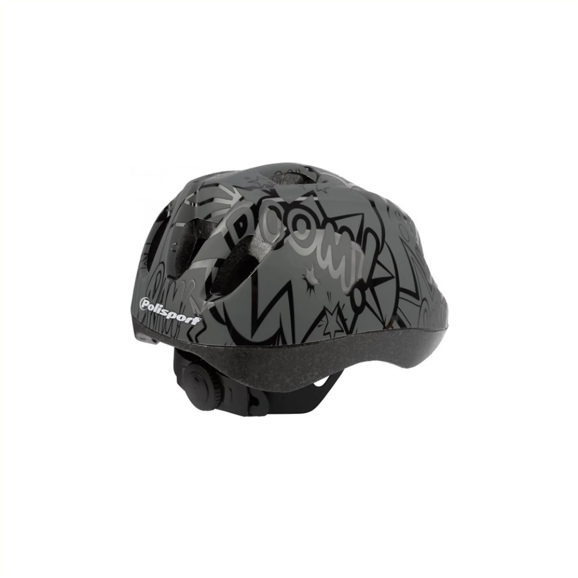 Polisport Kinder Fietshelm D.B. Ballons - 46/53 CM - Grijs/Zwart