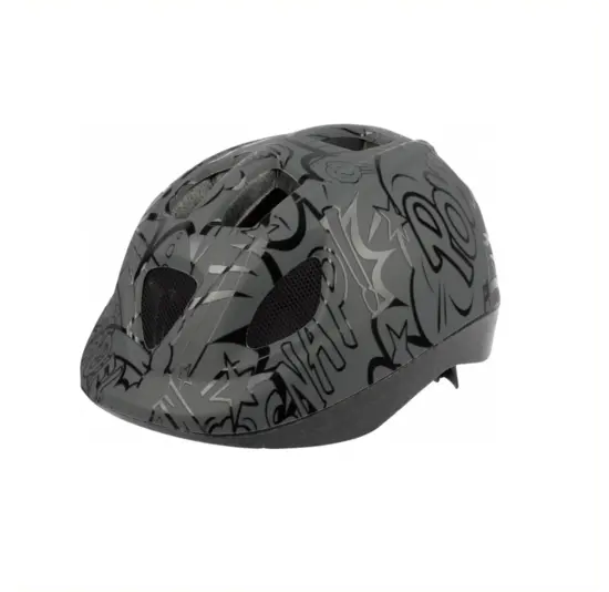 Polisport Kinder Fietshelm D.B. Ballons - 46/53 CM - Grijs/Zwart