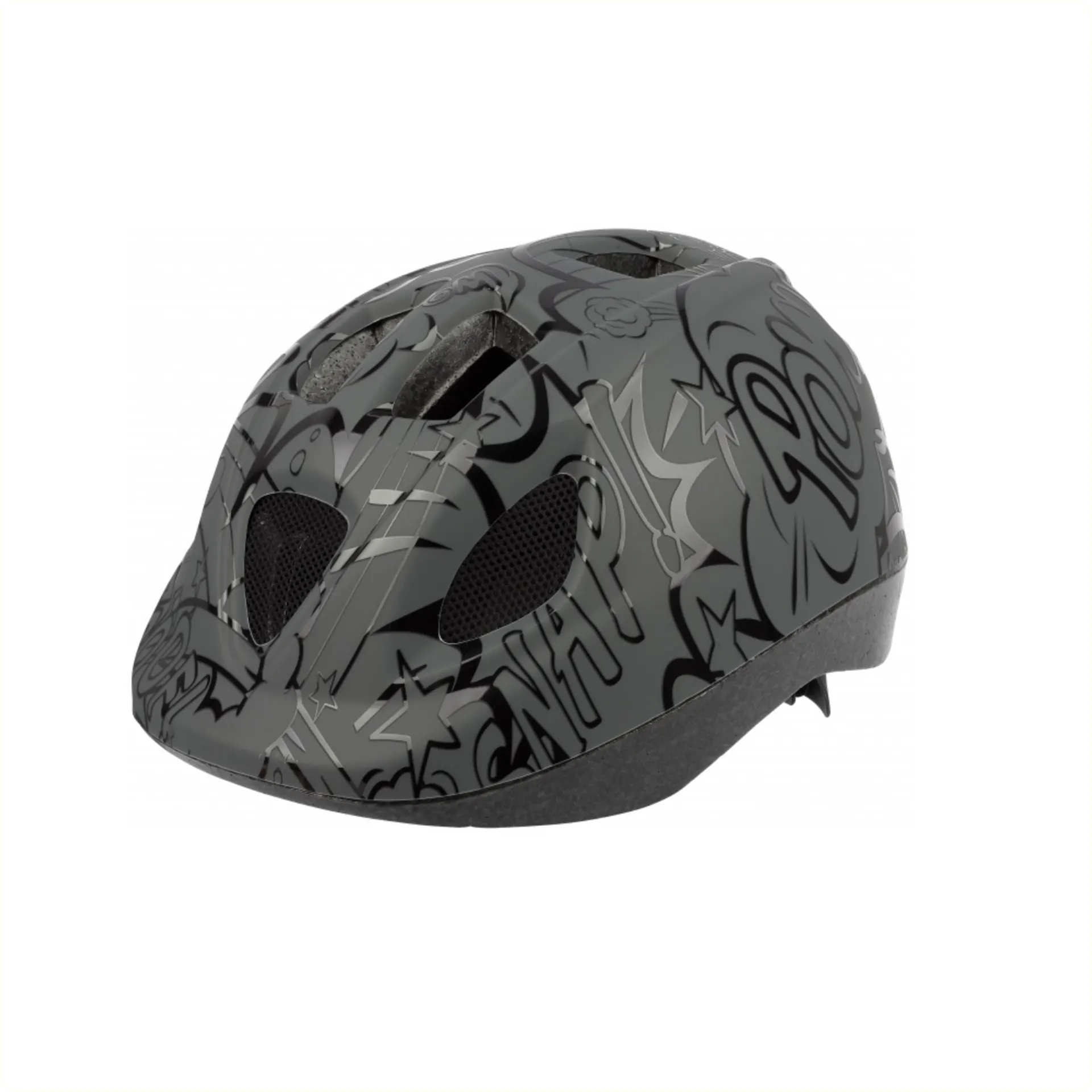 Polisport Kinder Fietshelm D.B. Ballons - 46/53 CM - Grijs/Zwart