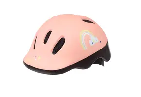 Polisport Kinder Fietshelm Happy Rainbow - 44/48 CM - Roze