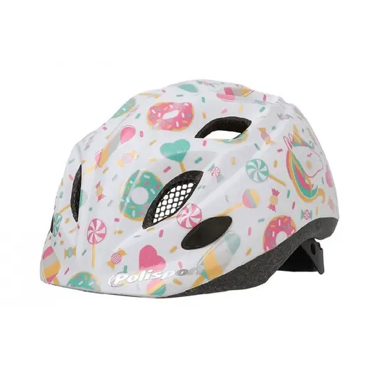 Polisport Kinder Fietshelm Lollipop - 48/52 CM - Wit Mat