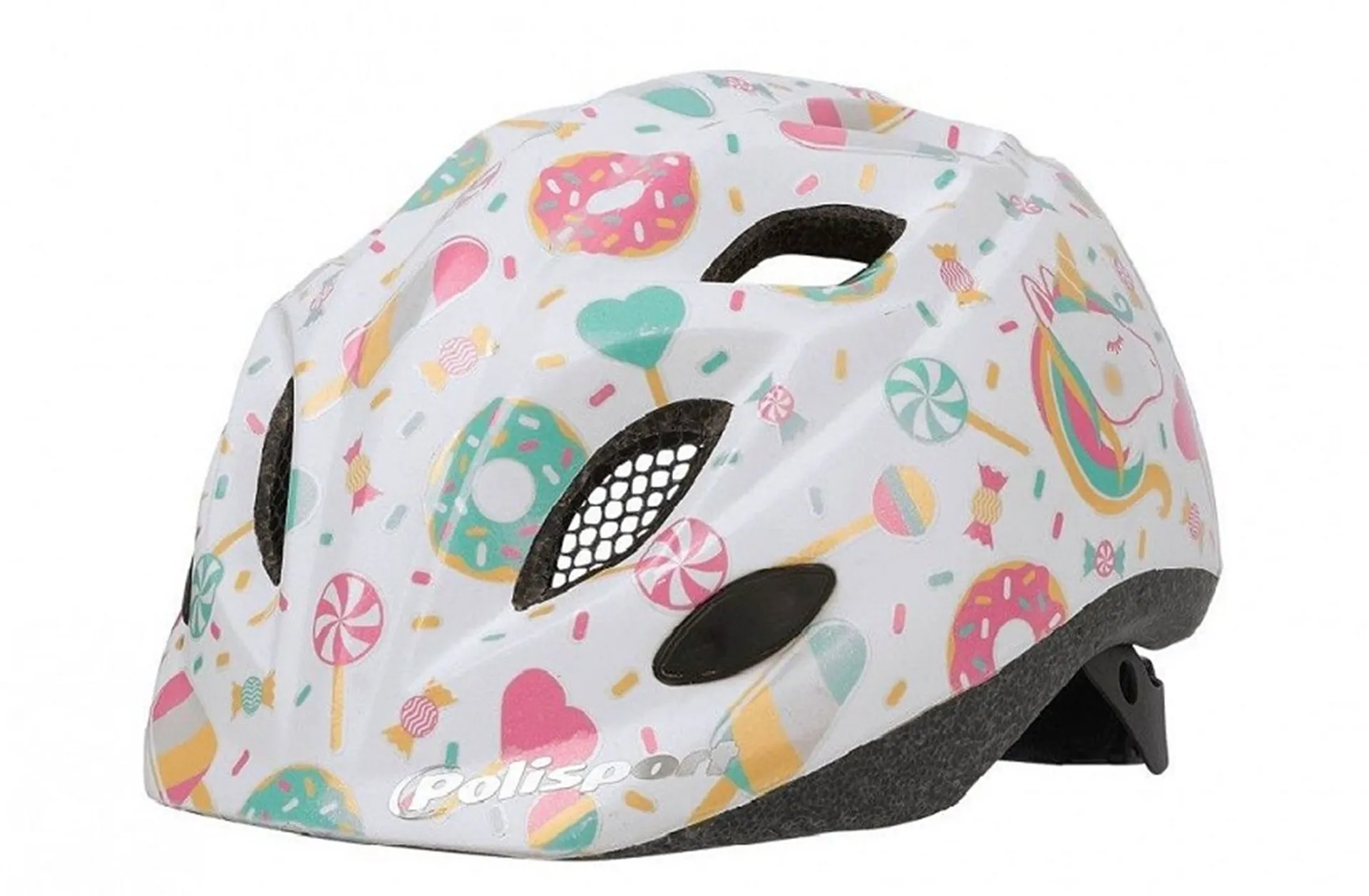 Polisport Kinder Fietshelm Lollipop - 48/52 CM - Wit Mat