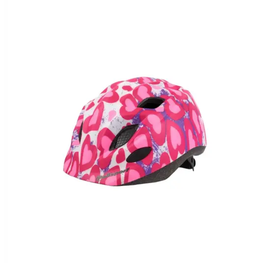Polisport Kinder Fietshelm Glitterhearts - 52/56 CM - Roze