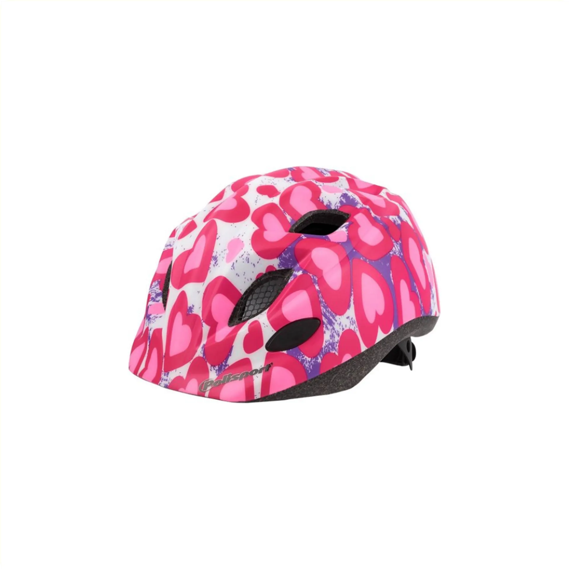Polisport Kinder Fietshelm Glitterhearts - 52/56 CM - Roze