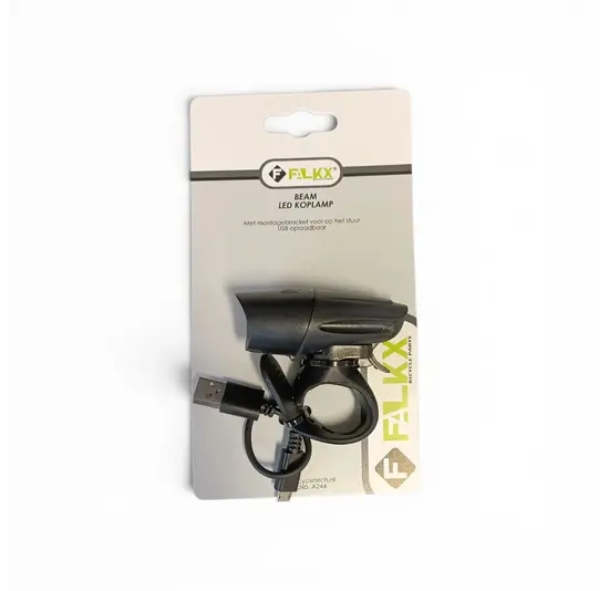 FALKX Fiets koplamp - USB oplaadbaar - Inclusief stuur bracket
