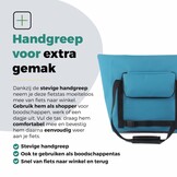Voltano Shopper Enkele Fietstas - Reflective Blauw - 22-27 Liter - Waterdicht