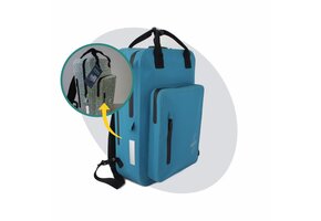 Voltano City Enkele Fietstas Rugzak E-bike - Reflective Blauw - Codeslot - Laptopvak - Waterdicht