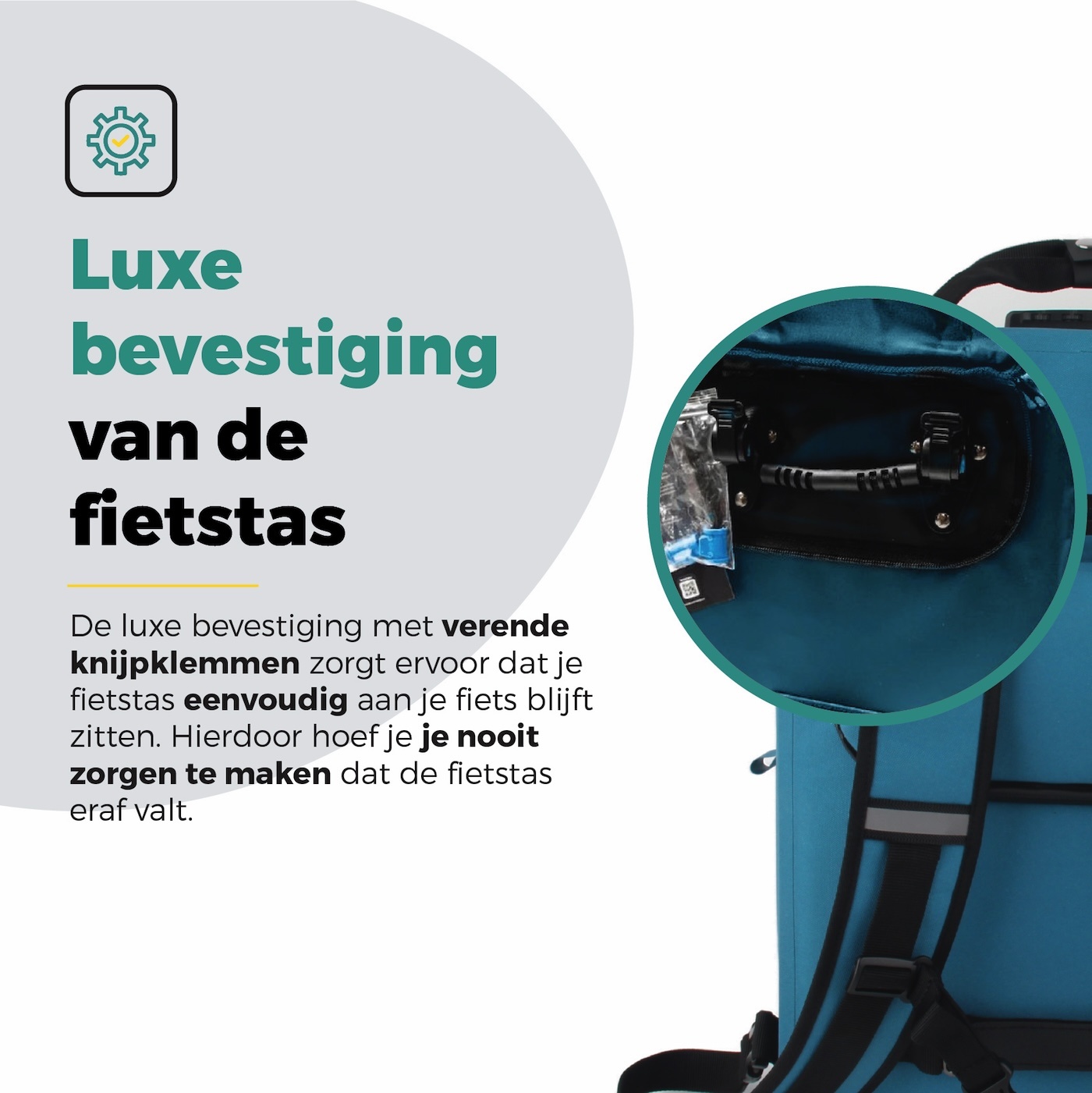 Voltano City Enkele Fietstas Rugzak E-bike - Reflective Blauw - Codeslot - Laptopvak - Waterdicht