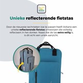Voltano City Enkele Fietstas Rugzak E-bike - Reflective Blauw - Codeslot - Laptopvak - Waterdicht