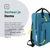 Voltano City Enkele Fietstas Rugzak E-bike - Reflective Blauw - Codeslot - Laptopvak - Waterdicht