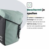 Voltano Dubbele Fietstas Modern Mintgroen / Zwart - Reflective - 50 Liter - Waterdicht