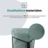 Voltano Dubbele Fietstas Modern Mintgroen / Zwart - Reflective - 50 Liter - Waterdicht