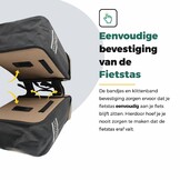 Voltano Dubbele Fietstas Modern Beige / Zwart - Reflective - 50 Liter - Waterdicht