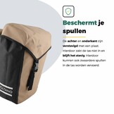 Voltano Dubbele Fietstas Modern Beige / Zwart - Reflective - 50 Liter - Waterdicht