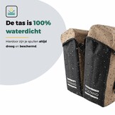 Voltano Dubbele Fietstas Modern Beige / Zwart - Reflective - 50 Liter - Waterdicht