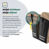 Voltano Dubbele Fietstas Modern Beige / Zwart - Reflective - 50 Liter - Waterdicht