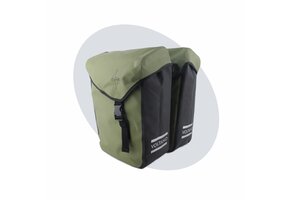 Voltano Dubbele Fietstas Modern Olijf Groen / Zwart - Reflective - 50 Liter - Waterdicht