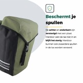 Voltano Dubbele Fietstas Modern Olijf Groen / Zwart - Reflective - 50 Liter - Waterdicht