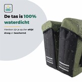 Voltano Dubbele Fietstas Modern Olijf Groen / Zwart - Reflective - 50 Liter - Waterdicht