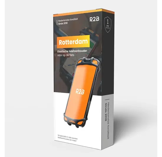 R2B Telefoonhouder Rotterdam - 4 T/M 6,5 Inch - Zwart