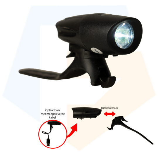 FALKX Fiets koplamp - USB oplaadbaar - Inclusief stuur bracket