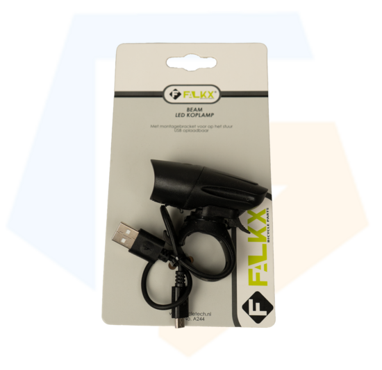 FALKX Fiets koplamp - USB oplaadbaar - Inclusief stuur bracket