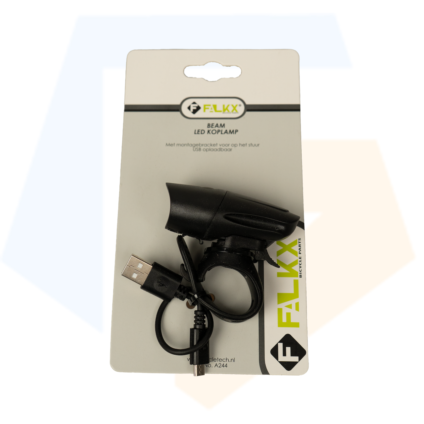FALKX Fiets koplamp - USB oplaadbaar - Inclusief stuur bracket